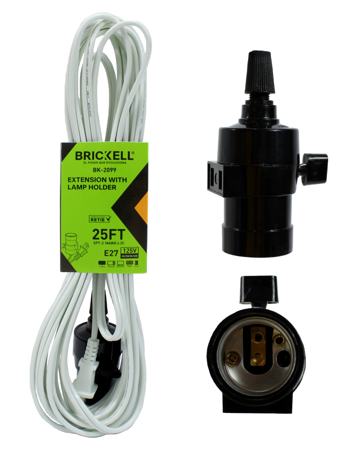 EXTENSION BLANCA CON SOCKET 25PIES