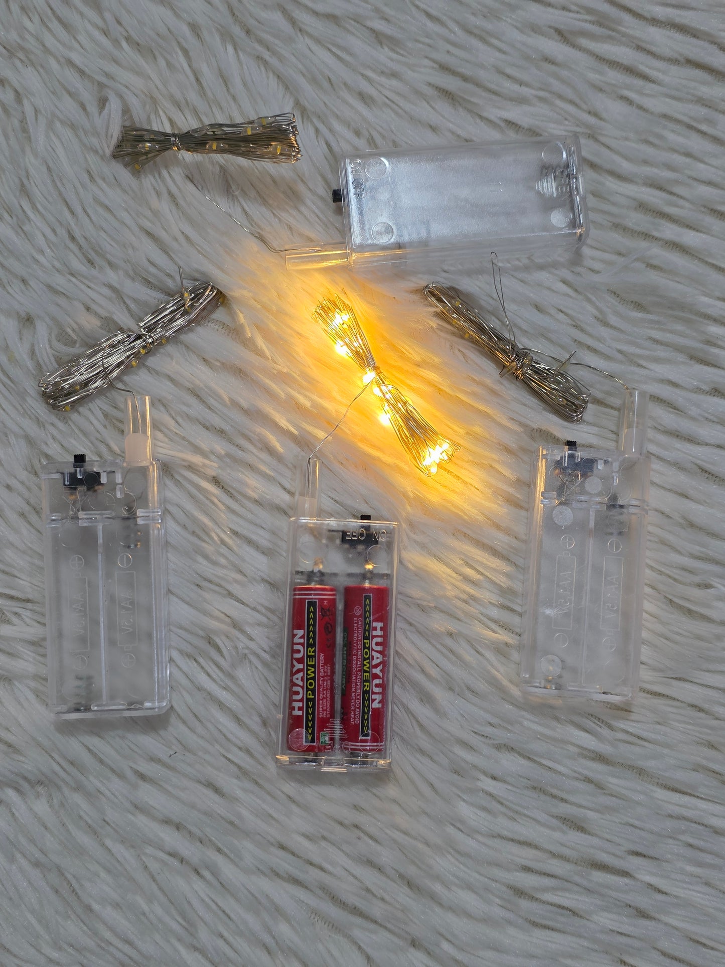 Guia led amarilla a bateria paquete de 10