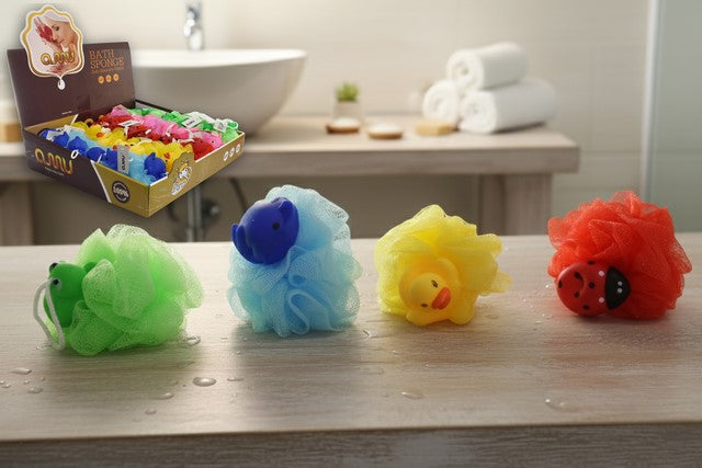 ESPONJA PARA BAÑO CON MUÑECOS DOCENA