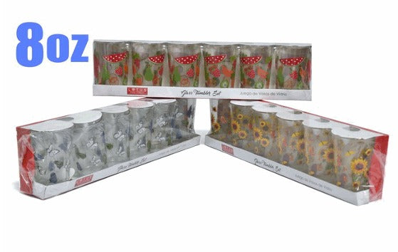 SET DE 6 VASO 8OZ