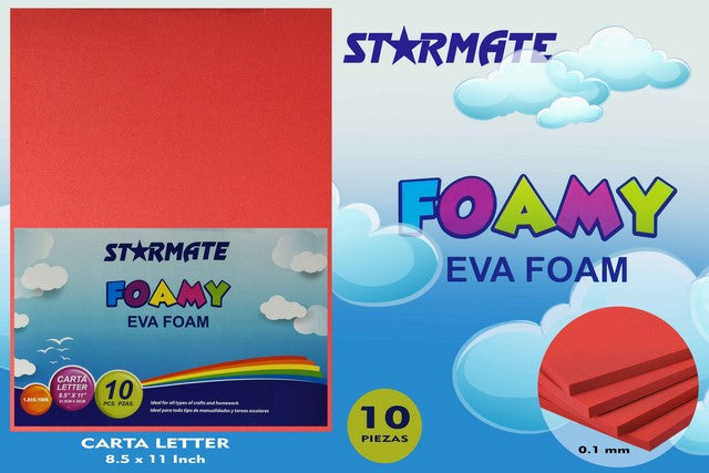 Foamy liso colores tamaño carta x10