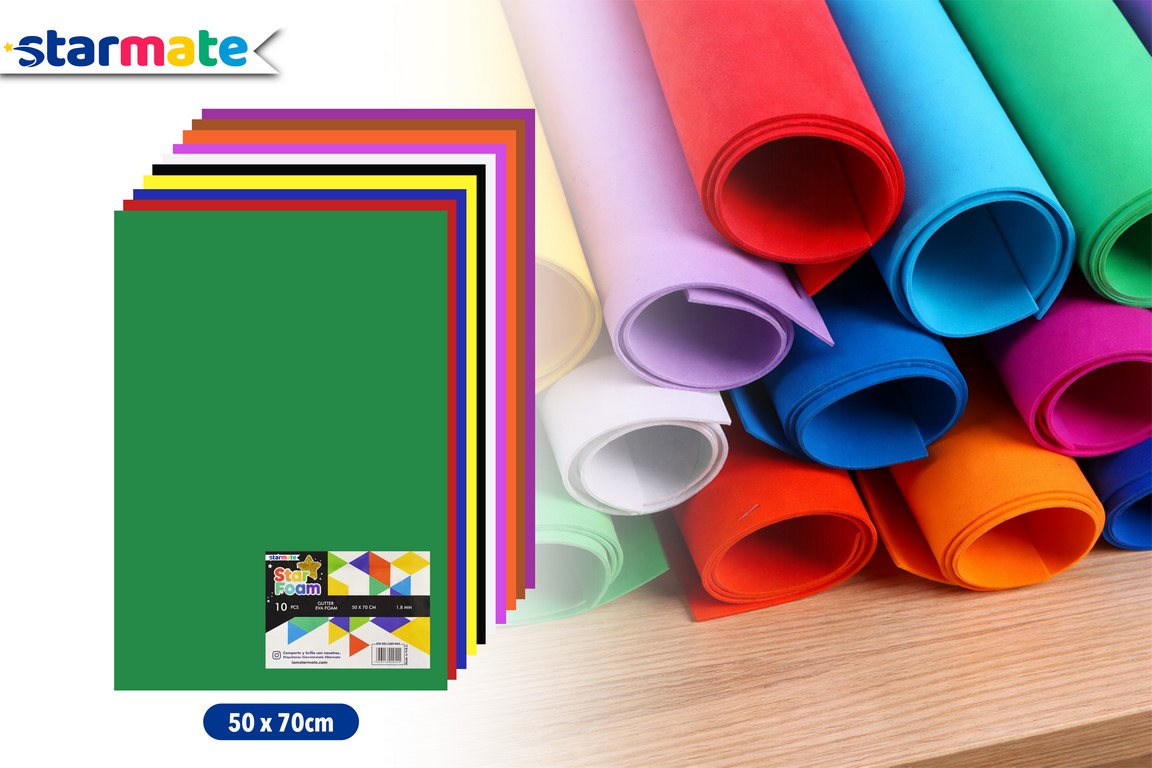 FOAMY PLIEGO MIX 50*70cm 10PZS