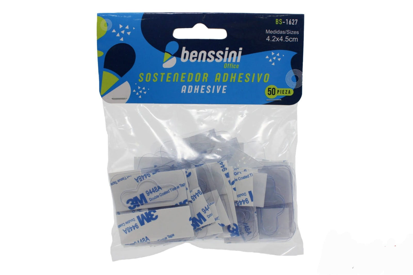 1627 soporte adhesivo 4.2*4.5cm 50pcs por bolsa