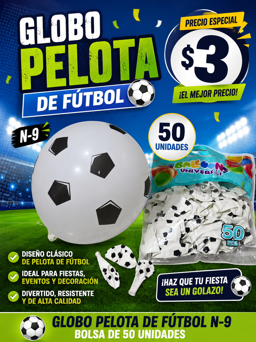 Globo pelota fútbol