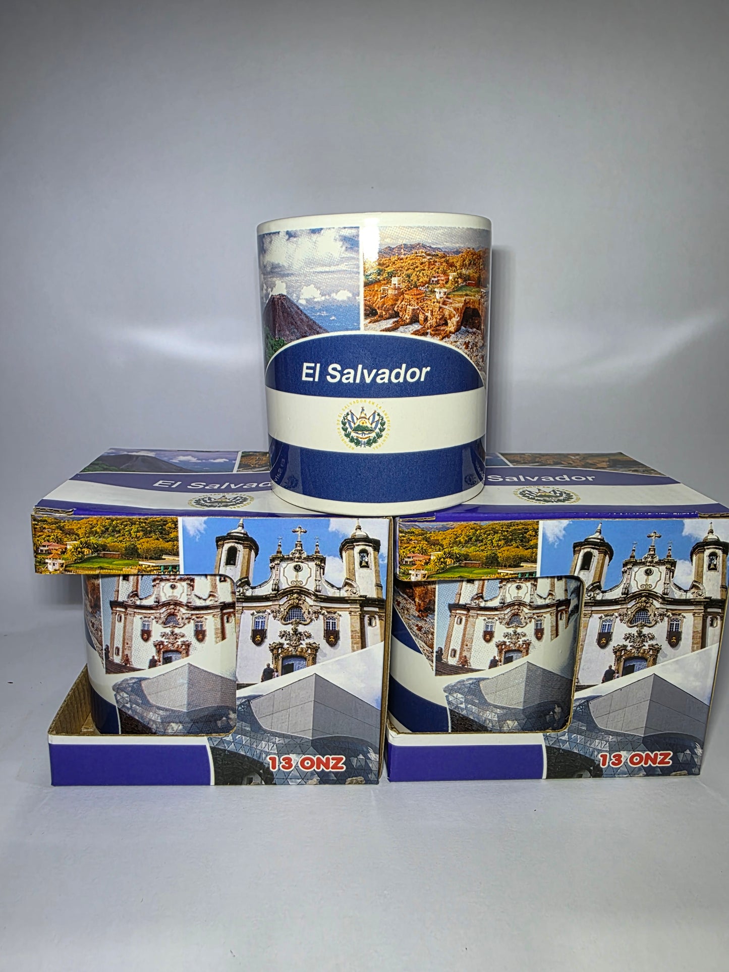 Taza El Salvador en caja docena