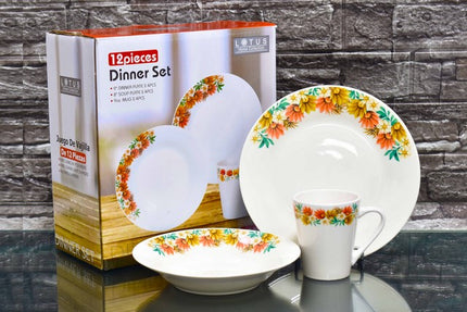 VAJILLA DE PORCELANA 12PCS