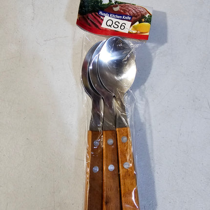 Cuchara mango de madera x6