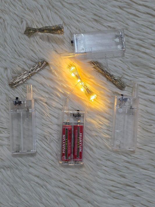 Guia led amarilla a bateria paquete de 10