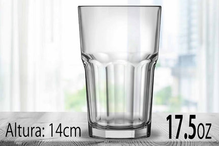 VASO DE VIDRIO BRISTOL 17.5oz DOCENA