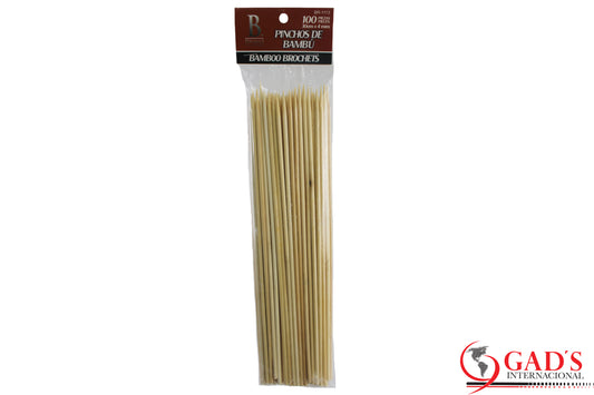 PALITO DE BAMBU 30cmX4mm 100pcs