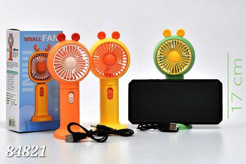 Ventilador recargable c/ porta celular