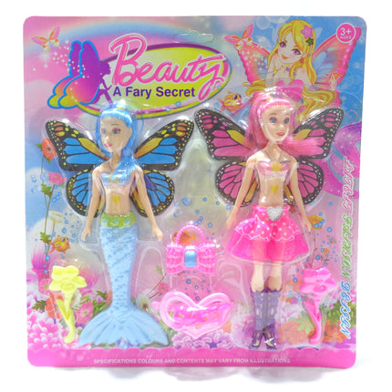 SET DE MUÑECA CON ALAS Y SIRENA