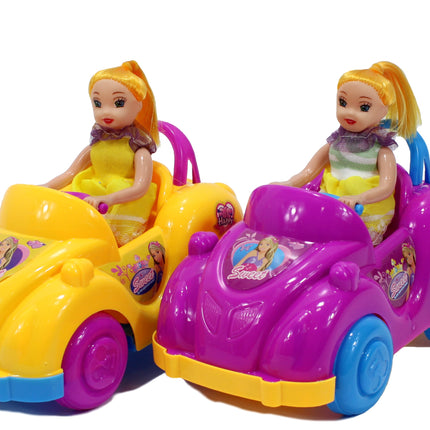 MUÑECA EN CARRO A CUERDA