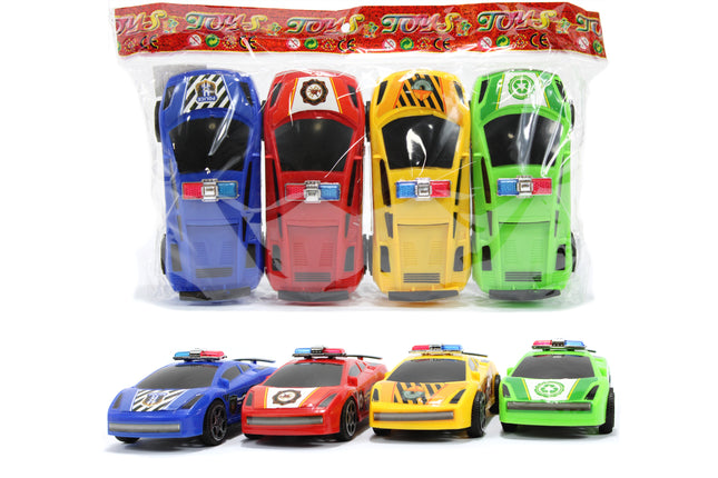 CARRO POLICIA EN BOLSA 4pcs