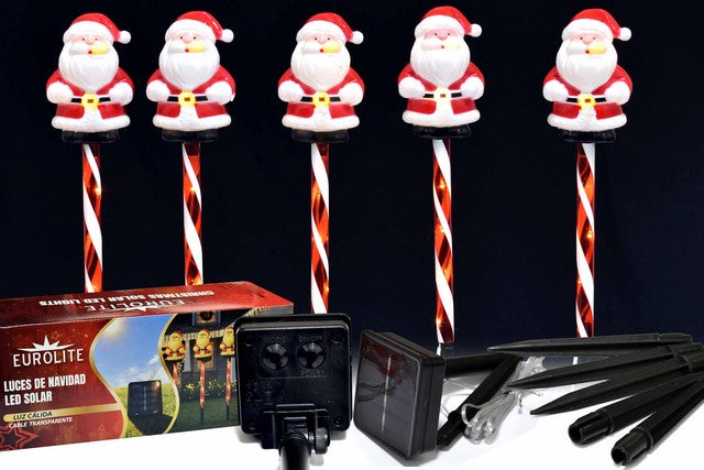 SANTA NAVIDEÑO LUZ LED SOLAR