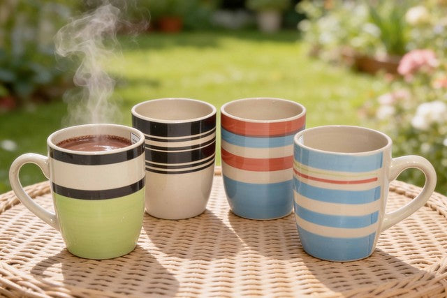 TAZA PORCELANA 14OZ DOCENA