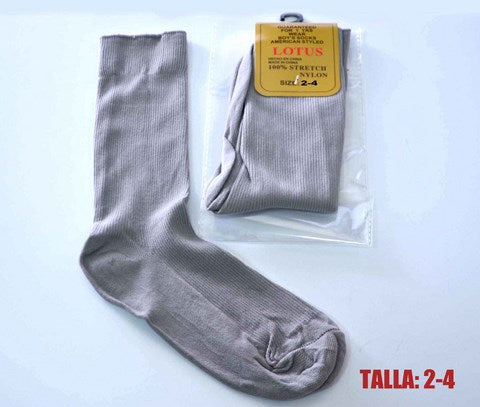 Calcetas colores gris talla 2 a 12 docena