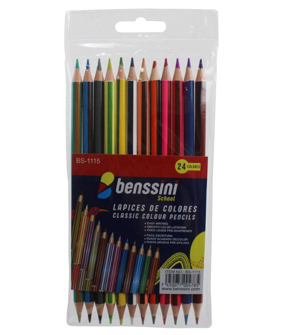 colores doble punta x12 docena