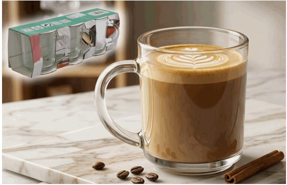 SET TAZA DE VIDRIO 7*8CM