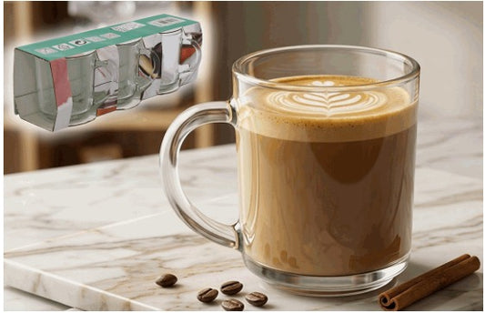 SET TAZA DE VIDRIO 7*8CM