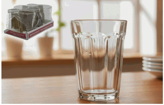 SET VASO DE VIDRIO 7.8*9.5CM