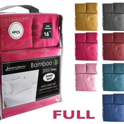 JUEGO DE SABANAS C/FUNDAS FULL 6PCS