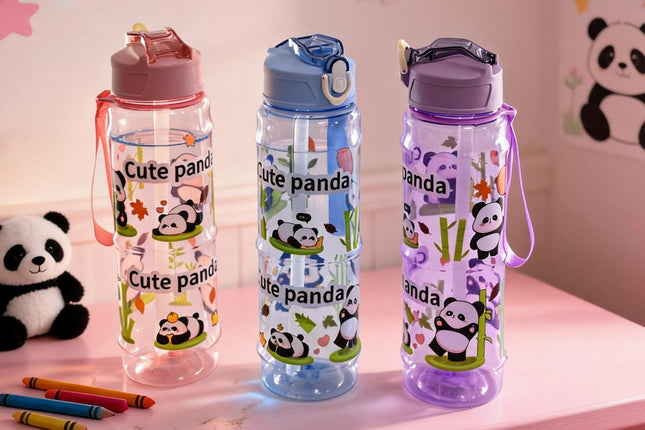 BOTELLA PLASTICA OSO PANDA