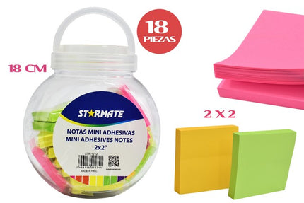 STR-1212 NINO NOTAS ADHESIVAS EN BOTE X18