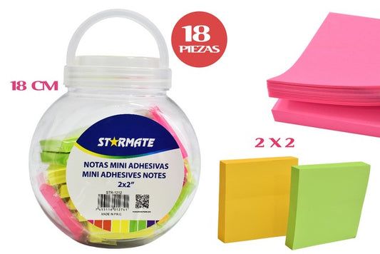 STR-1212 NINO NOTAS ADHESIVAS EN BOTE X18