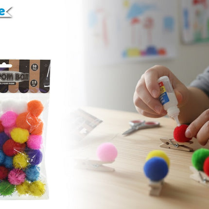 POMPONES PARA MANUALIDADES x50
