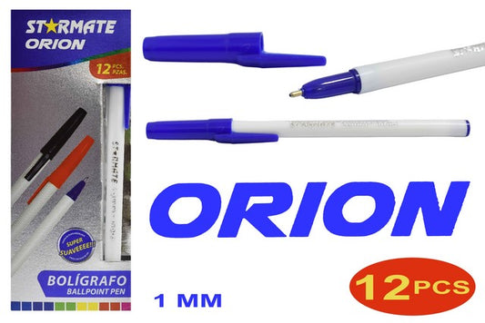 LAPICERO 1mm AZUL X12