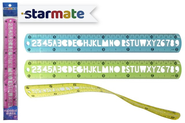REGL AFLEXIBLE 30CM DOCENA