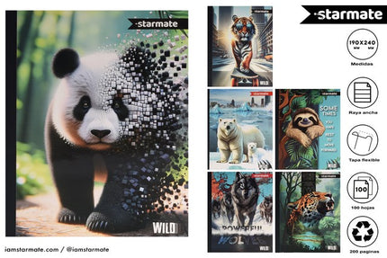 34 CUADERNO OSO TIGRE 19*24cm