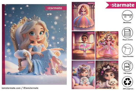 43 CUADERNO PRINCESAS 17*23cm