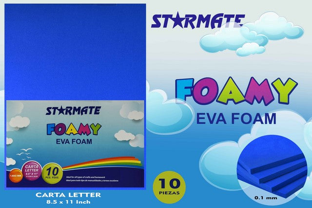 Foamy liso colores tamaño carta x10