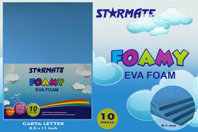 Foamy liso colores tamaño carta x10