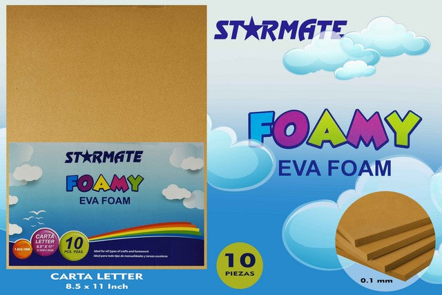 Foamy liso colores tamaño carta x10