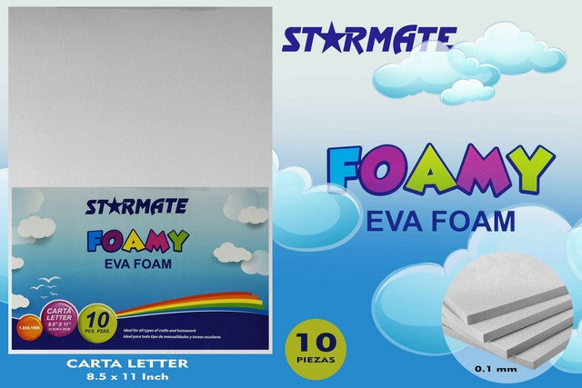 Foamy liso colores tamaño carta x10