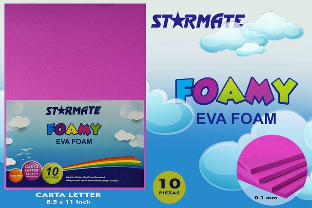 Foamy liso colores tamaño carta x10