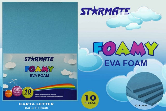 Foamy liso colores tamaño carta x10