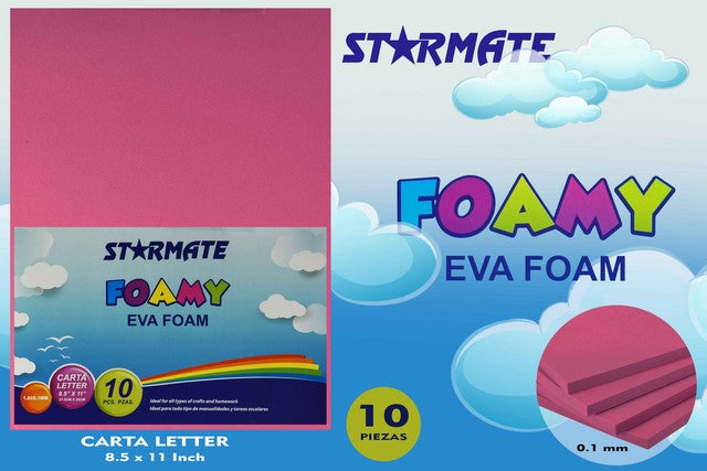 Foamy liso colores tamaño carta x10
