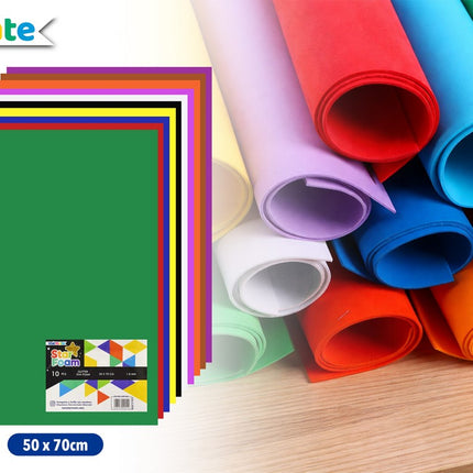 FOAMY PLIEGO MIX 50*70cm 10PZS