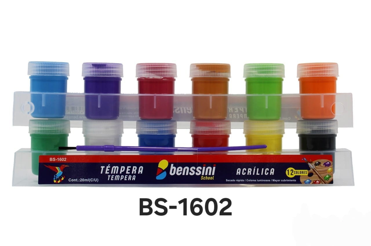 TEMPERA 20gr 12 COLORES