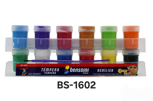 TEMPERA 20gr 12 COLORES