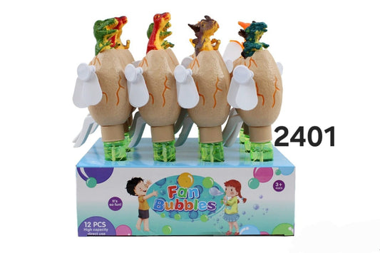 BURBUJA VENTILADOR HUEVO DINOSAURIO DOCENA