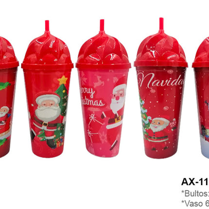 VASO NAVIDEÑO CON TAPA DOCENA