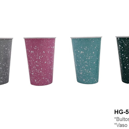 5472 VASO PLASTICO MANCHA DOCENA