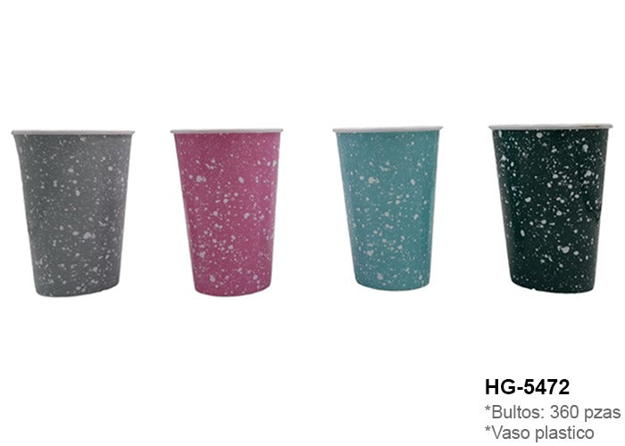 5472 VASO PLASTICO MANCHA DOCENA