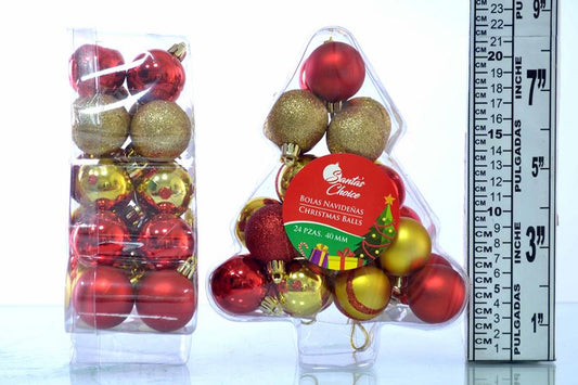 466 SET ESFERA NAVIDEÑA 24 PCS