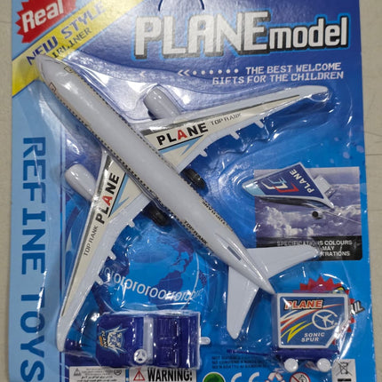 Avion con carro en blister